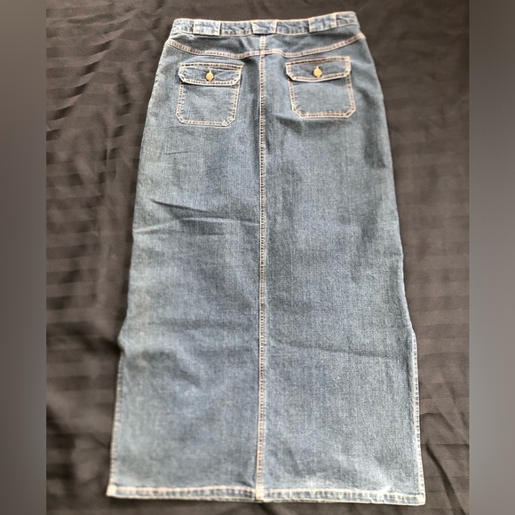 90s Full Length Denim Skirt - Picture 4 of 9